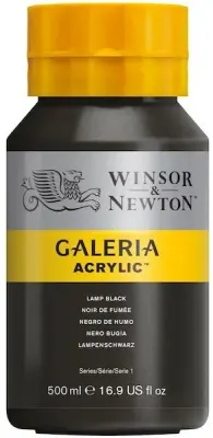 W&N AKRİLİK BOYA GALERIA 500 ML LAMP BLACK 337 WN-2150337