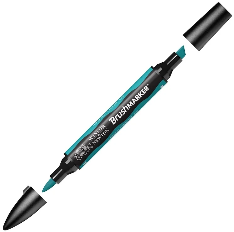 W&amp;N PROMARKER BRUSH KALEM TURQUOISE 654 WN-0204654