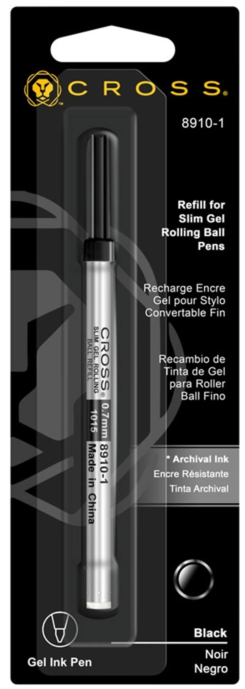 CROSS ROLLER KALEM  REFİLİ İNCE JEL SİYAH 8910-1