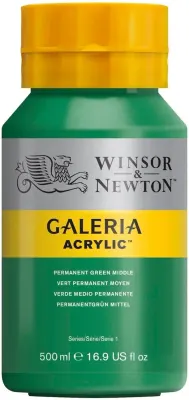 W&N AKRİLİK BOYA GALERIA 500 ML PERMANENT GREEN MIDDLE 484 WN-2150484