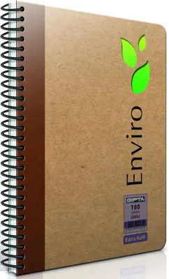 GIPTA DEFTER ENVIRO 17x24 SPİRALLİ KRAFT SERT KAPAK 100 YP.DÜZ 1995
