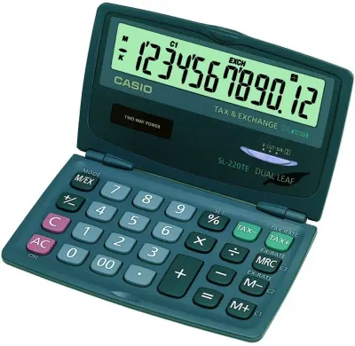 CASIO HESAP MAKİNESİ CEP TİPİ SL-220TE 12 HANE