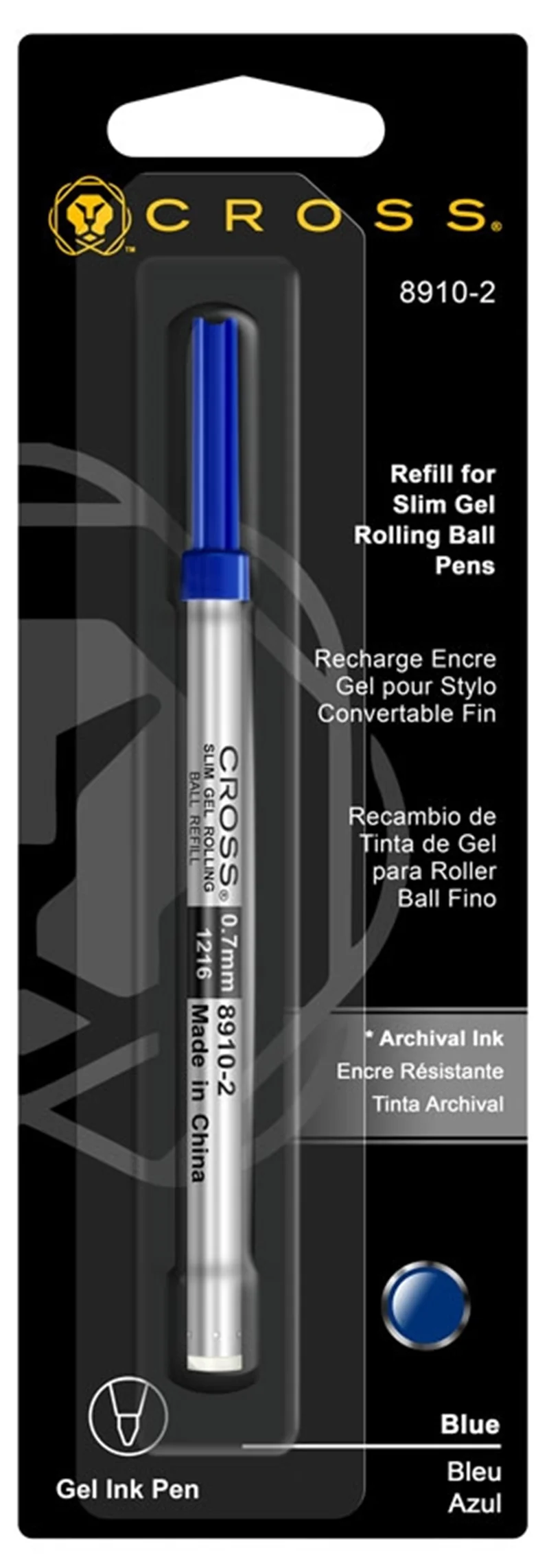 CROSS ROLLER KALEM  REFİLİ İNCE JEL MAVİ 8910-2