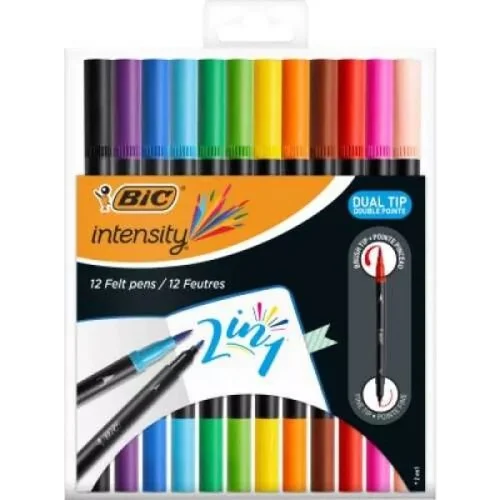 BIC KEÇELİ KALEM INTENSITY DUAL TIP ÇİFT TARAFLI 12 RENK 989695