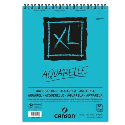CANSON SULU BOYA BLOĞU XL SPİRALLİ A3 300 GR 30 SF 400039171
