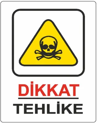 EKSTRAFİX UYARI LEVHASI 204 YUL-422 25x35 CM DİKKAT TEHLİKE
