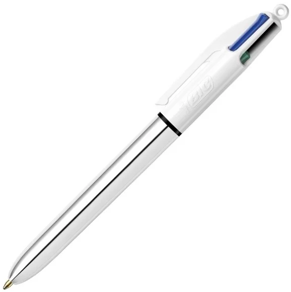 BIC TÜKENMEZ KALEM 4 RENK SHINE 12 Lİ GÜMÜŞ GÖVDE 982873