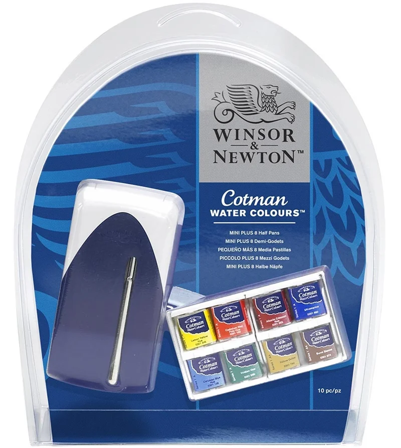 W&amp;N SULU BOYA COTMAN SET 8 x YARIM TABLET MİNİ PLUS WN-0390396