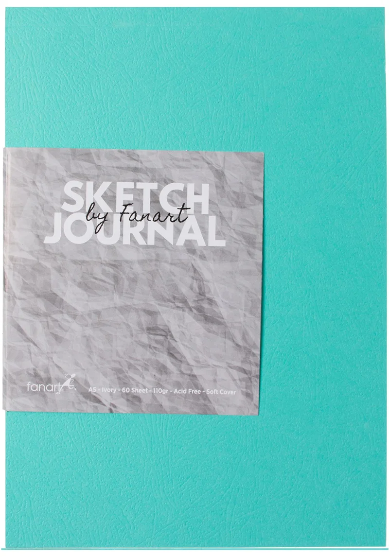 FANART ACADEMY ÇİZİM BLOĞU SKETCH JOURNAL A5 110 GR 60 YP TURKUAZ F-8662.A5