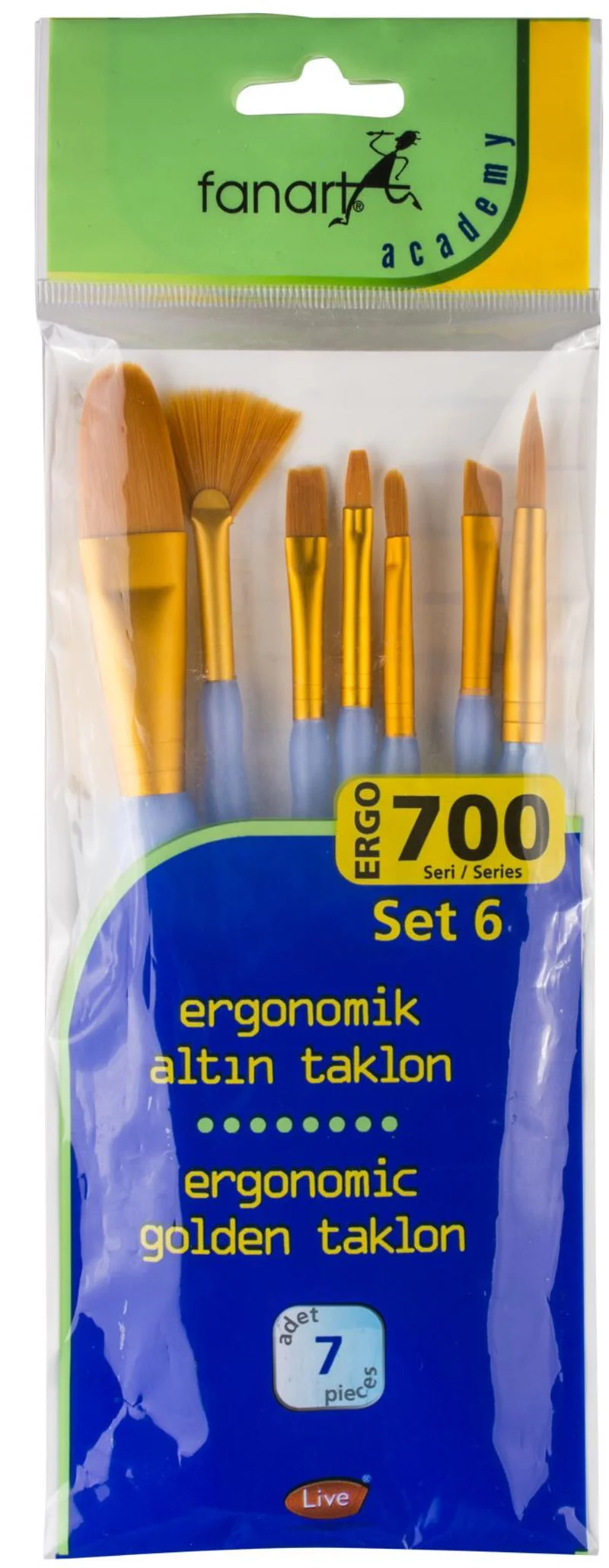 FANART FIRÇA SETİ ACADEMY ERGO 700 SERİSİ NO:6 7 Lİ F-7700E.S6