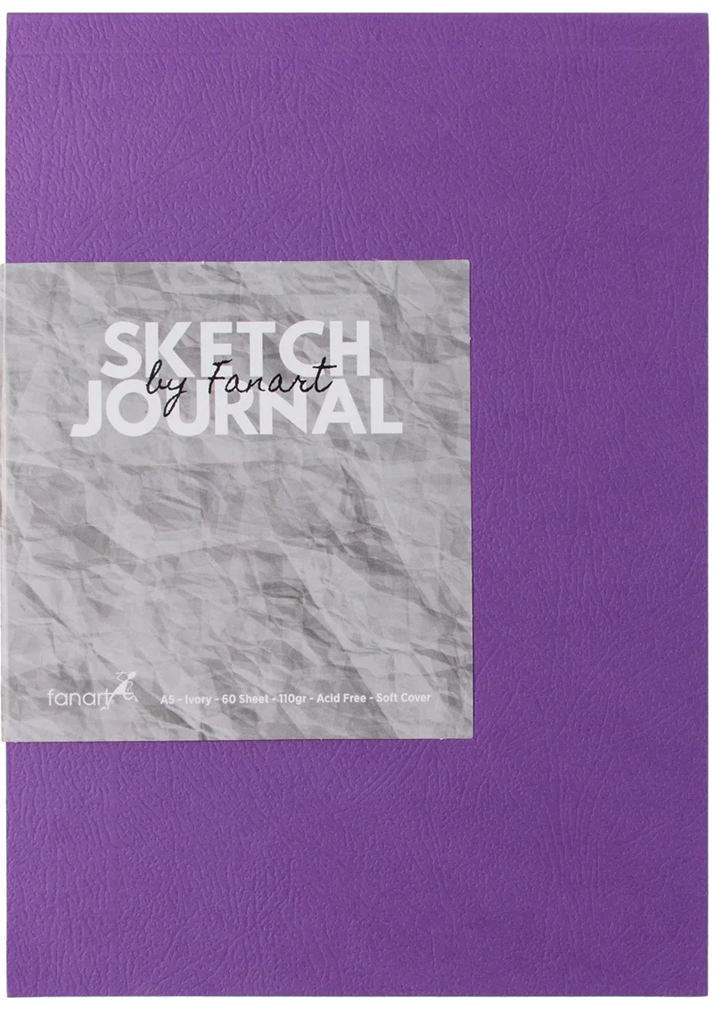 FANART ACADEMY ÇİZİM BLOĞU SKETCH JOURNAL A5 110 GR 60 YP MOR F-8663.A5