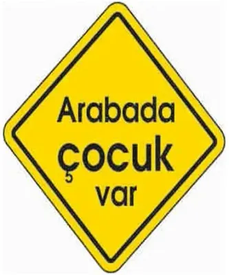 EKSTRAFİX UYARI LEVHASI 202 YUL-268 12x12 CM ARABADA ÇOCUK VAR