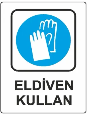 EKSTRAFİX UYARI LEVHASI 204 YUL-403 25x35 CM ELDİVEN KULLAN