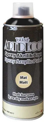 ARTDECO SPREY BOYA AKRİLİK 400 ML MAT SİYAH M790 400-M790