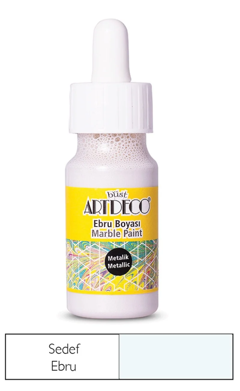 ARTDECO EBRU BOYASI METALİK 30 ML (DAMLALIKLI) SEDEF Y-017B 20