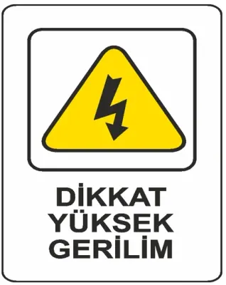 EKSTRAFİX UYARI LEVHASI 203 YUL-312 16x24 CM DİKKAT YÜKSEK GERİLİM