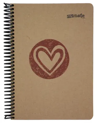 MYNOTE DEFTER KRAFT SERT KAPAK SPİRALLİ A5 100 YP KARELİ UC37007-K