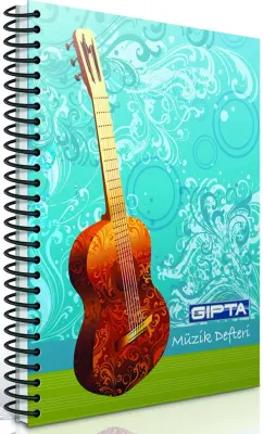 GIPTA MÜZİK DEFTERİ A4 SPİRALLİ 40 YP. REHBER ÇİZGİLİ 1479