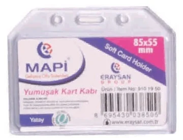 MAPİ KART KABI YUMUŞAK 55X85MM YATAY 50 Lİ İTHAL 9101950