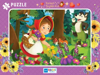 BLUE FOCUS PUZZLE 72 PARÇA KIRMIZI BAŞLIKLI KIZ BF255