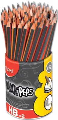 MAPED KURŞUN KALEM BLACK PEP'S SİLGİLİ HB 72 Lİ KAVANOZ 851759