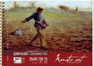 KESKİN KARATİS ART 120GR 25*35 RESİM KAĞIDI 50Lİ PAKET 483008-99