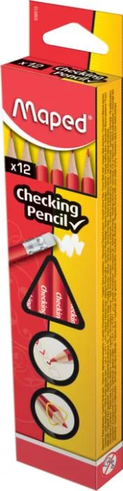 MAPED KIRMIZI KONTROL KALEMİ CORRECTİON PENCİL 12'Lİ 838510