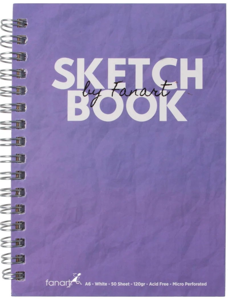 FANART ACADEMY ÇİZİM BLOĞU SKETCH BOOK SPİRALLİ A6 80 GR 50 YP MOR F-8672.A5