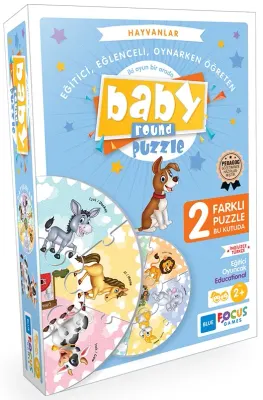BLUE FOCUS PUZZLE BABY ROUND HAYVANLAR BF074