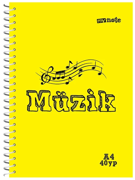 MYNOTE MÜZİK DEFTERİ FLEX PP KAPAK SPİRALLİ A4 40 YP MFXDE-MÜ-A440