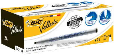 BIC BEYAZ TAHTA KALEMİ VELLEDA ÇOCUK 1721 24 LÜ SİYAH 841842