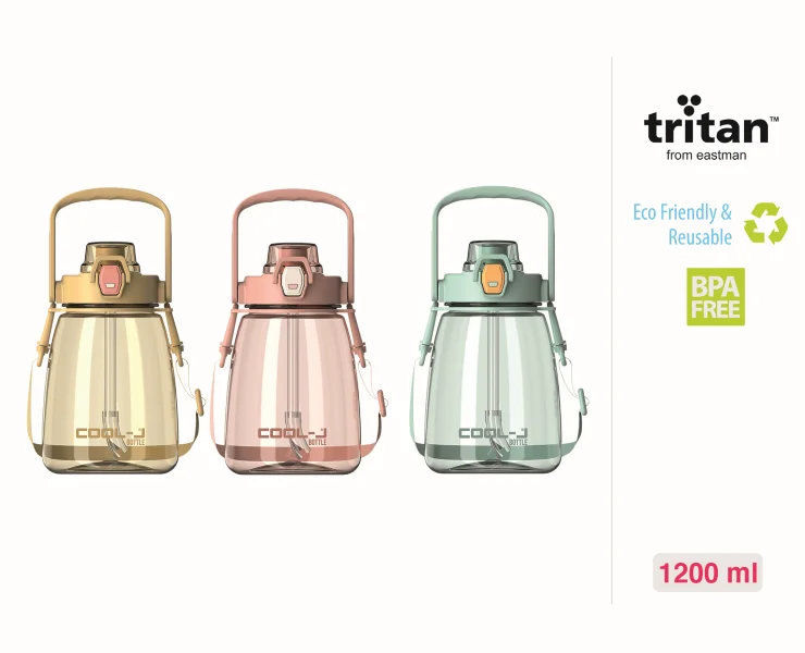 GIPTA MATARA 1200 ML TRITAN ASKILI PİPETLİ SPORCU SARI K756200
