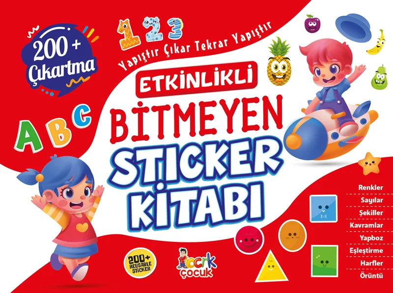 BICIRIK - BİTMEYEN STICKER KİTABI (ETKİNLİKLİ 200+ ÇIKARTMA)