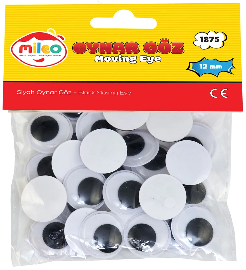 MİLEO OYNAR GÖZ SİYAH 12MM 1875