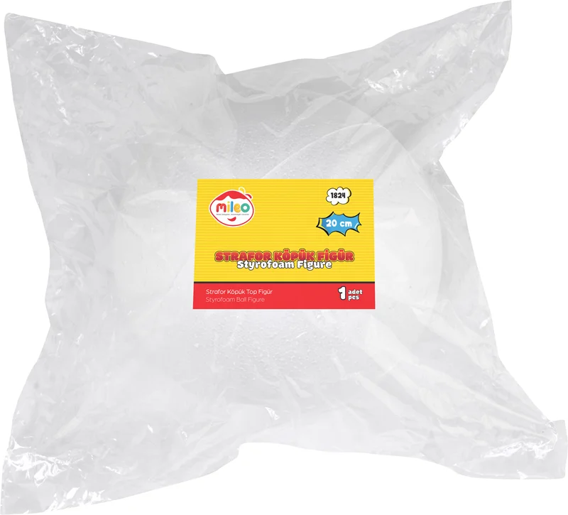 MİLEO STRAFOR KÖPÜK FİGÜR TOP 20CM  TEKLİ PK 1856