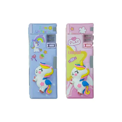 UNICK COLOR KALEM ÇANTASI 3D KABARTMALI UNICORN İKİ GÖZLÜ 7136
