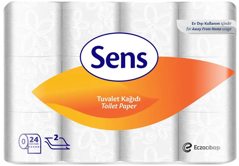SENS TUVALET KAĞIDI 180 YAPRAK 24 LÜ 4.94 KG (KOLİ=24 LÜ x 3 PK) 7903693