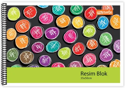 MYNOTE RESİM DEFTERİ KARTON KAPAK SPİRALLİ 35x50 15 YP 2093