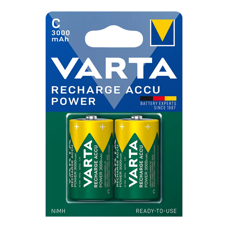 VARTA ŞARJLI  3000MH 2'Lİ C BOY  56714101402