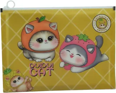 UNICK COLOR KİLİTLİ DOSYA A4 FRUITS CAT 7516