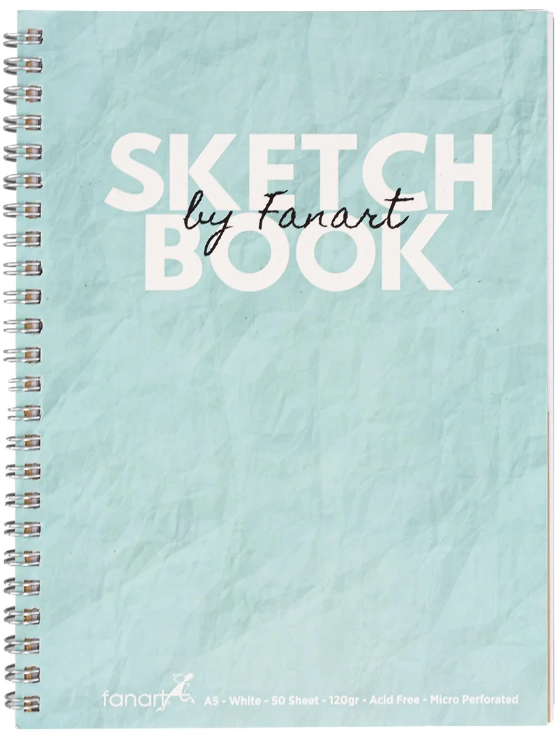 FANART ACADEMY ÇİZİM BLOĞU SKETCH BOOK SPİRALLİ A5 80 GR 50 YP TURKUAZ F-8671.A5
