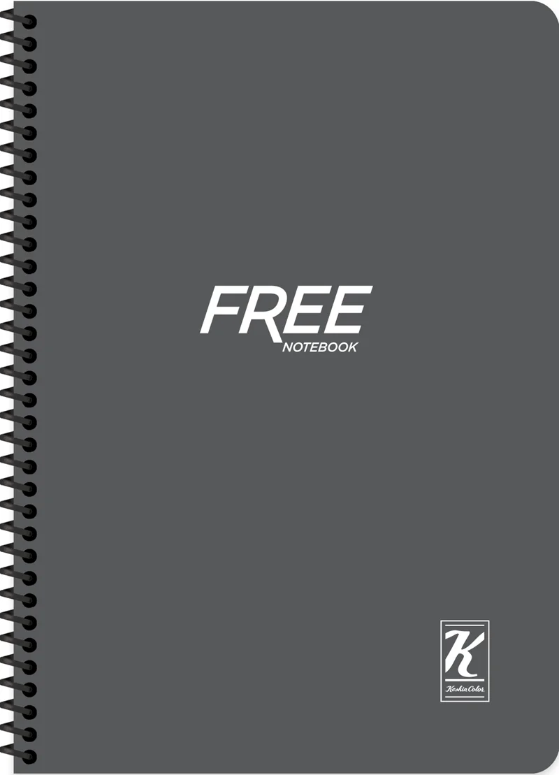 KESKİN DEFTER FREE YENİ A4 PP KAPAK SPİRALLİ 40 YP. KARELİ 320092-99