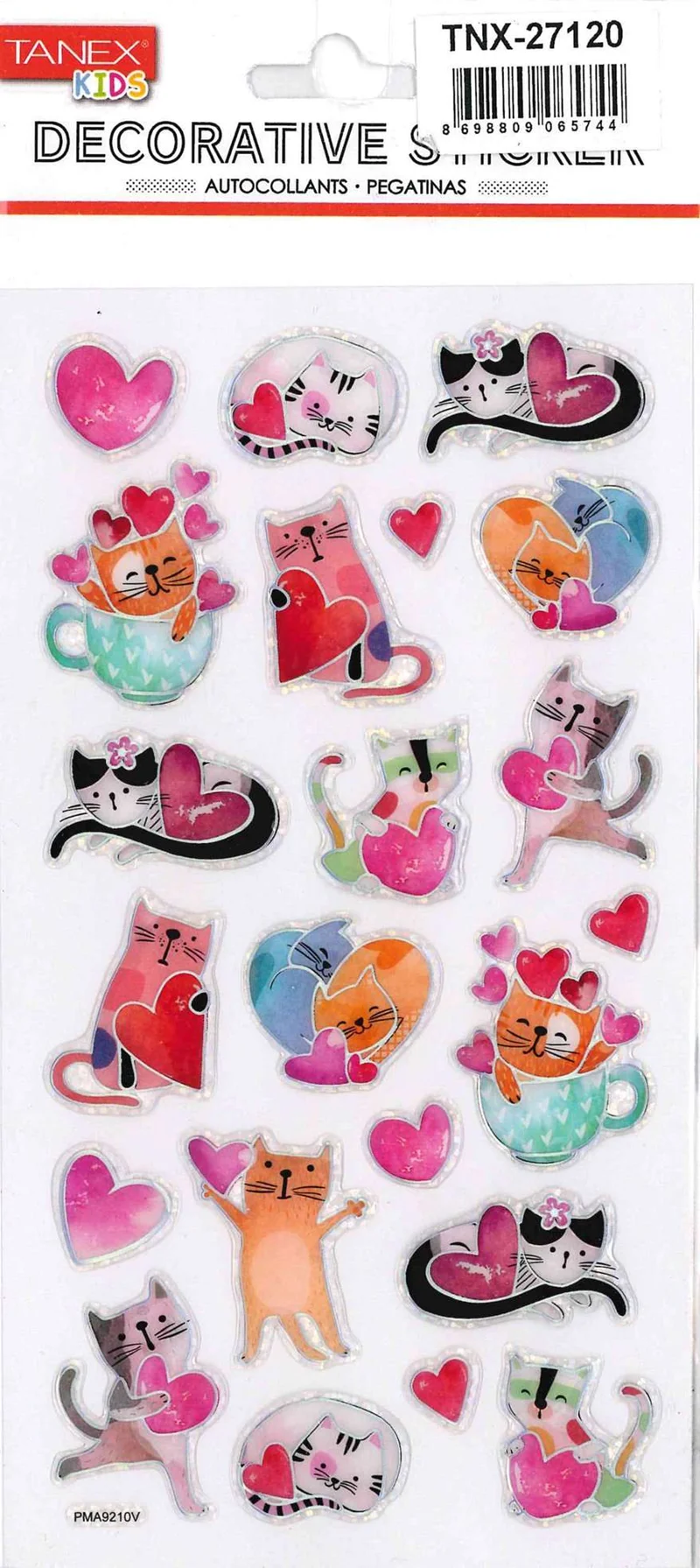 TANEX TNX-27120 PUFFY AŞIK KEDİ ETİKET SERİSİ 5 AD. TNX2712005