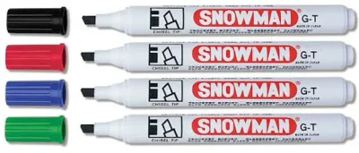 SNOWMAN PERMANENT MARKÖR KESİK UÇ G-12T MAVİ
