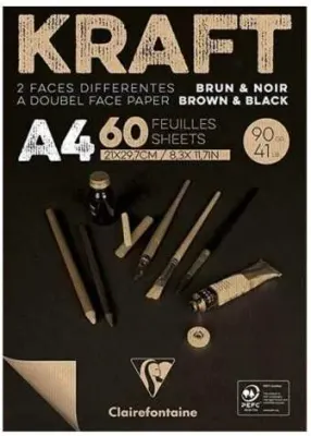 CLAIREFONTAINE ÇİZİM BLOĞU KRAFT SKETCH A4 90 GR 60 YP DK975818