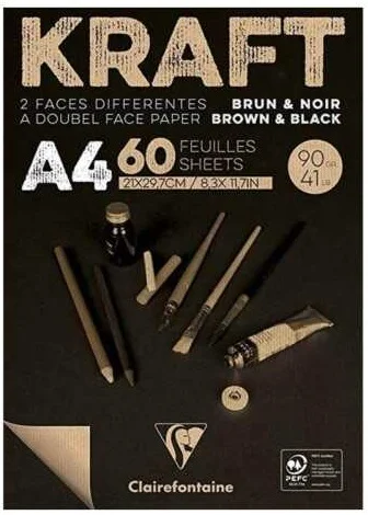 CLAIREFONTAINE ÇİZİM BLOĞU KRAFT SKETCH A4 90 GR 60 YP DK975818