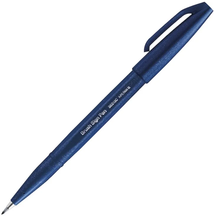 PENTEL İMZA KALEMİ SING PEN BRUSH SES15C MAVİ Y SES15C-CAX