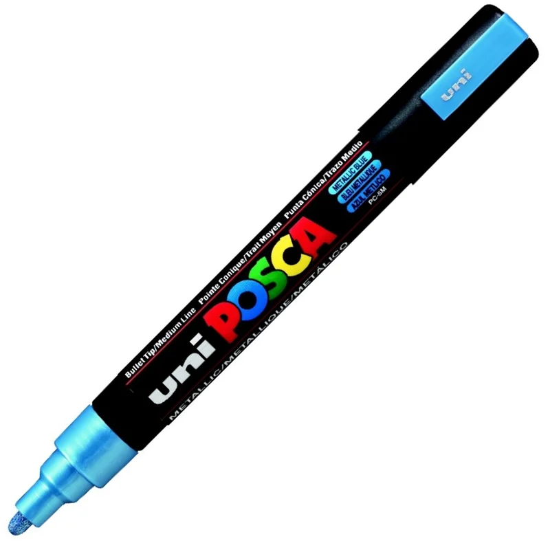 UNİ POSTER MARKÖRÜ POSCA PC-5M 1.8-2.5 METALİK MAVİ
