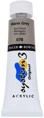 DALER ROWNEY AKRİLİK BOYA SYSTEM 3 ORIGINAL SERİSİ 75 ML WARM GREY 129075078