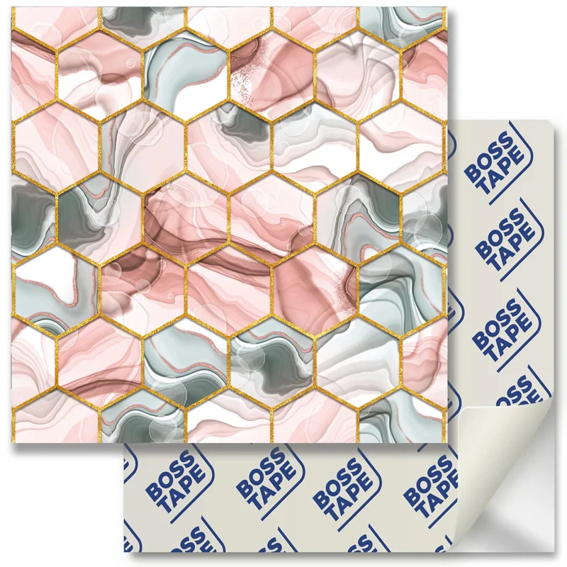 BOSS TAPE KARO PVC YAPIŞKANLI 30x30 CM 4 LÜ PAKET ALTIGEN PEMBE BT-12004